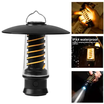 COB + Преносими LED лампа за къмпинг, акумулаторна батерия, 5 режима на осветление, походный фенер, уличен фенер, Палатка, водоустойчиви аксесоари за лагери