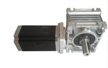Червячная скоростна кутия NMRV30 с передаточным съотношение 10:1 + стъпков двигател NEMA23 3 НМ L = 112 мм 4.2 A