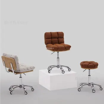 Издигането на летящите фризьорски стол, модерно Професионално стол за Салон за красота, луксозен кръг стол, стол за грим, colchones furniture HY