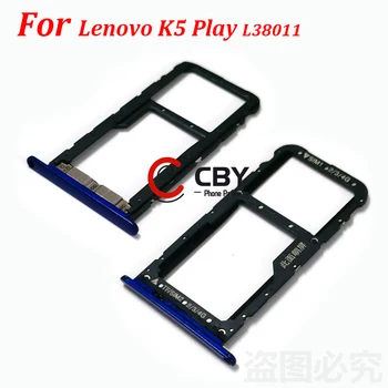 За Lenovo K5 Play L38011 K5 Pro L38041 притежателя на тавата за SIM-карти, слот за карта памет, резервни части адаптер