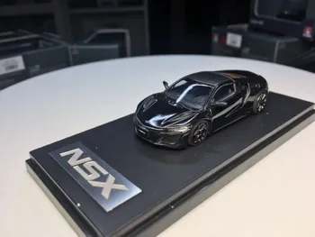 Модел на колата от черно сплав HONDA NSX 1:64, Метални играчки за деца, хвърли под налягане подарък
