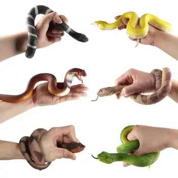 Фалшива модел змии, реалистична софт TPR Зелена Змия, Ужасна играчка за Равенство, Реалистична модел на животното, Детски образователни играчки за момчета и момичета