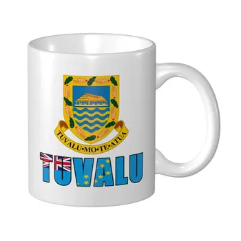 Standalone, маркировъчна чаша Чаша Писмо Тувалу Знаме, емблемата на чаши за Кафе Чаша за чай, Мляко, Вода, Пътни чаши за офис у Дома